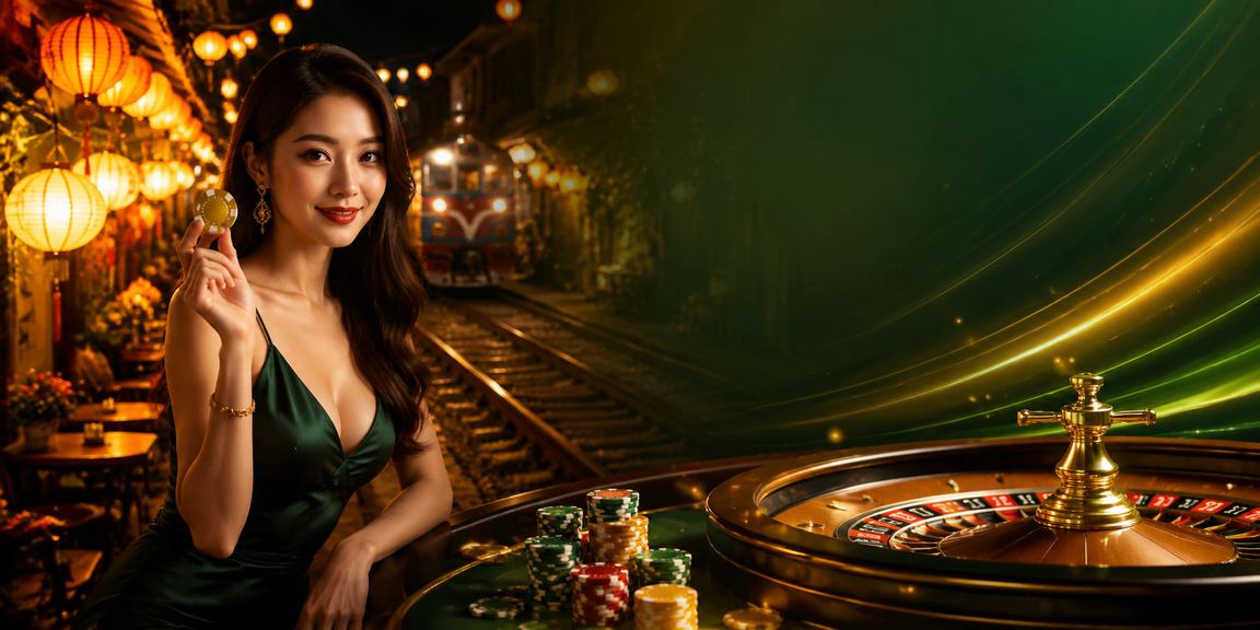 Khung cảnh chơi roulette trực tuyến tại Hà Nội với ánh đèn lồng truyền thống